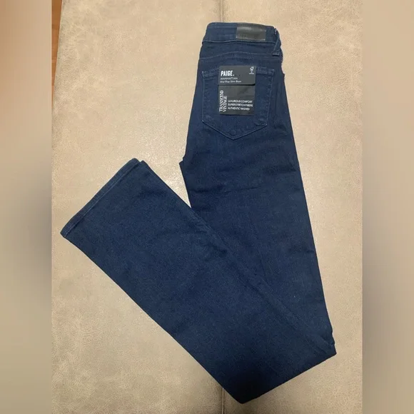 Paige Manhattan Mid Rise Slim Boot Stretch Denim Jeans NEW Size 25 (Msrp $249) - Picture 4 of 13